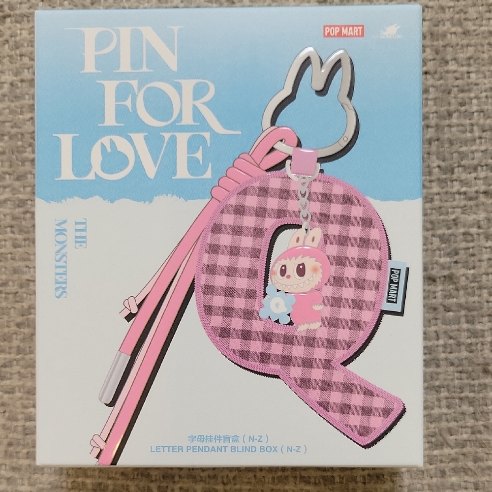 Pop Mart The Monsters Pin for Love Keychain R